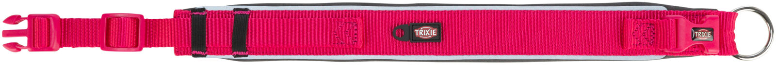 TRIXIE PREMIUM obojek extra široký, fuchsia/grafit S-M: 33-42 cm/35 mm