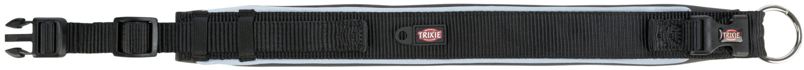 TRIXIE PREMIUM obojek extra široký, černá/grafit L-XL: 53-62 cm/50 mm