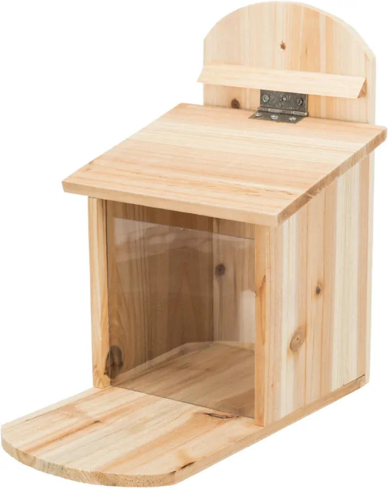 TRIXIE Krmná stanice pro veverky 20 x 30 x 30 cm, přírodní borové dřevo