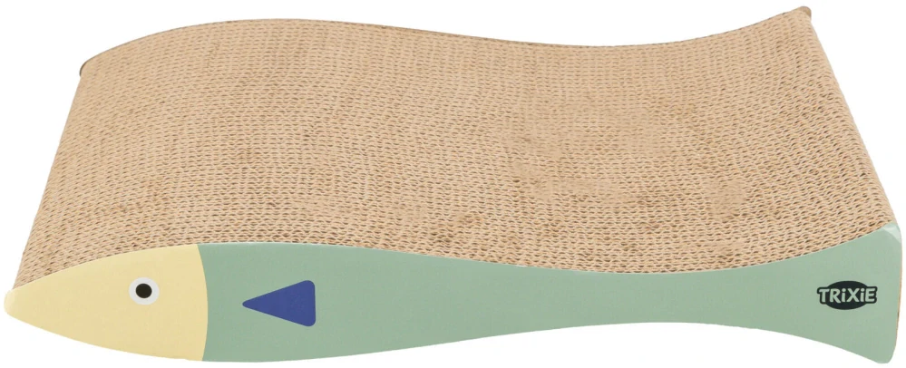 TRIXIE Škrabací karton "ryba", catnip, 2 ks, 40 x 30 x 11 cm, mátová/krémová