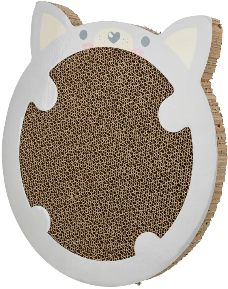 TRIXIE JUNIOR škrabací karton "křeček", catnip,  31 x 2,5 x 32,5 cm, šedá