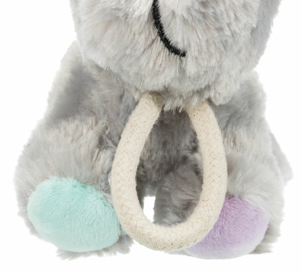 TRIXIE JUNIOR Dog, plyšový pes pro štěně, se zvukem a lanem, 24cm