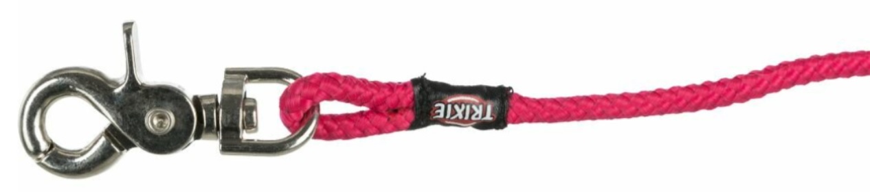 TRIXIE Stopovací vodítko kulaté, vypouštěcí karabina - fuchsia S-L:20m/6mm
