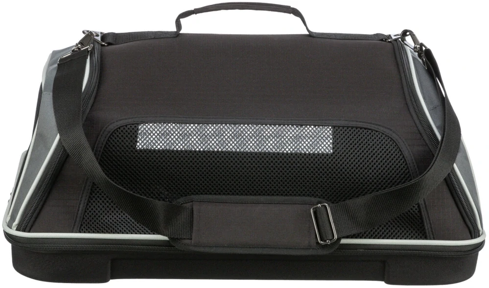 TRIXIE Letecká přepravní taška BOARDING, 55 × 23 × 40 cm, do 7 kg, černá/šedá