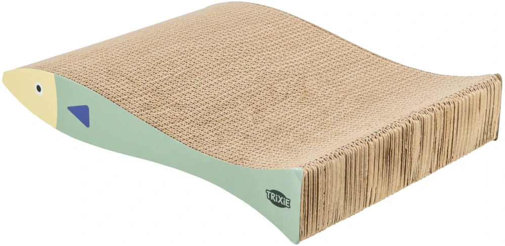TRIXIE Škrabací karton "ryba", catnip, 2 ks, 40 x 30 x 11 cm, mátová/krémová