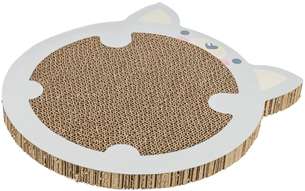TRIXIE JUNIOR škrabací karton "křeček", catnip,  31 x 2,5 x 32,5 cm, šedá