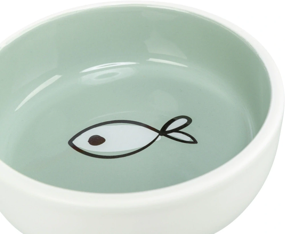 TRIXIE Keramická miska pro kočky, s glazurou 0,3 l/13 cm, různé motivy a barvy