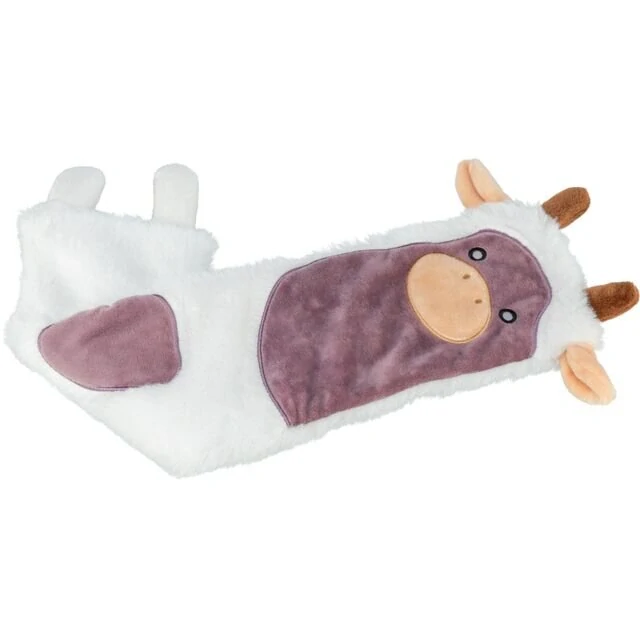 TRIXIE Be Eco kráva, recyklovaná hračka pro psy, šustící, 51 cm, polyester, bílá/fialová