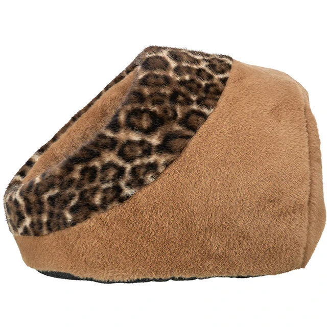 TRIXIE SOFT Edition plyšová kukaň LEO, 35 x 26 x 41 cm, hnědá/leopardí