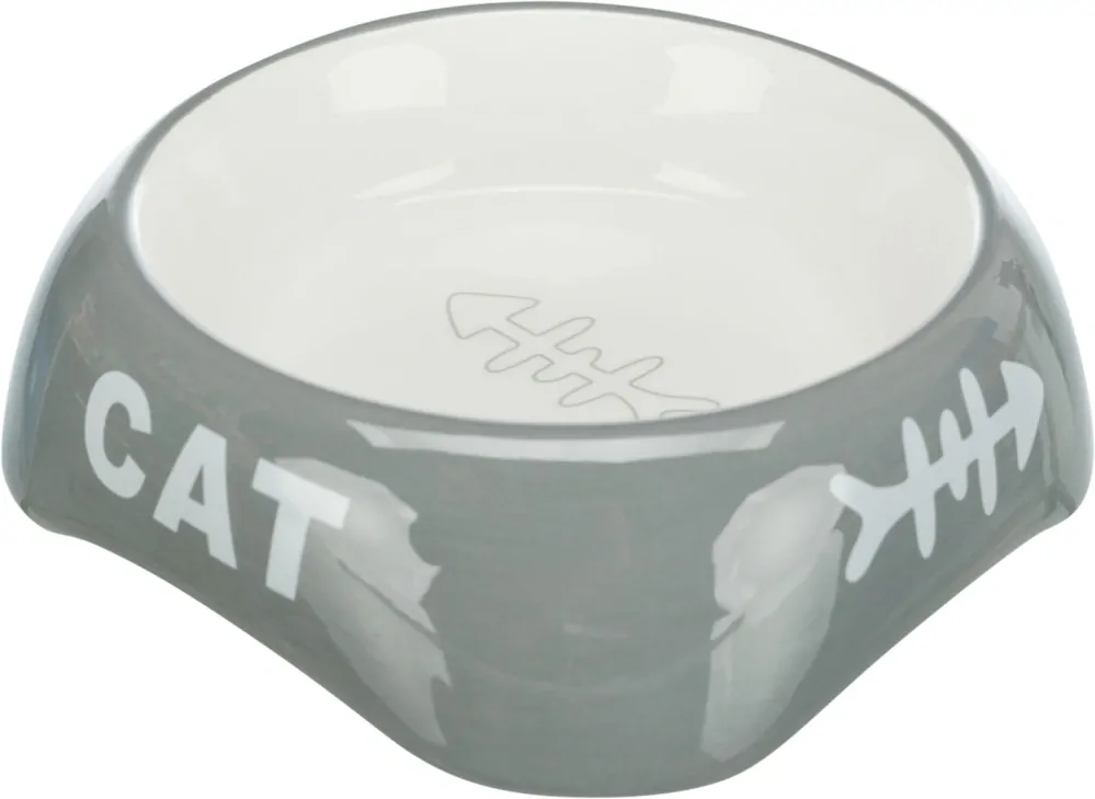 TRIXIE Keramická miska 200ml/13cm - CAT + rybí kostra