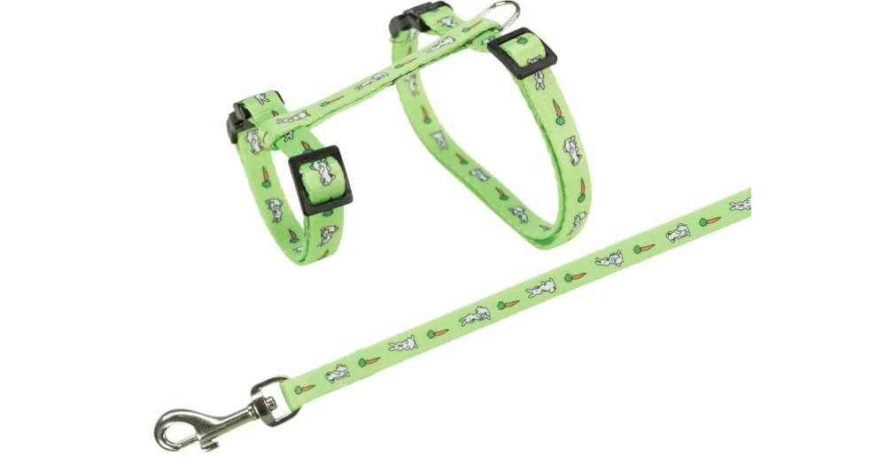 TRIXIE Postroj s vodítkem pro králíka - motiv 25-44/1cm 1,25m