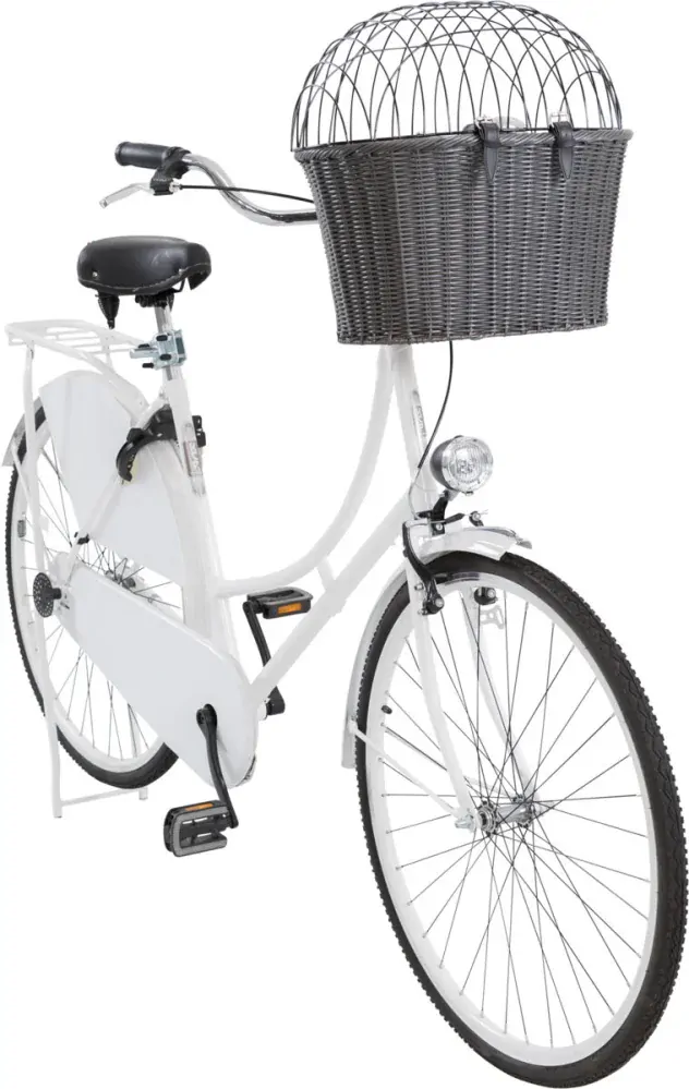 TRIXIE Transportní košík na řidítka, 44 x 34  x 41cm, antracit (max. 5kg)