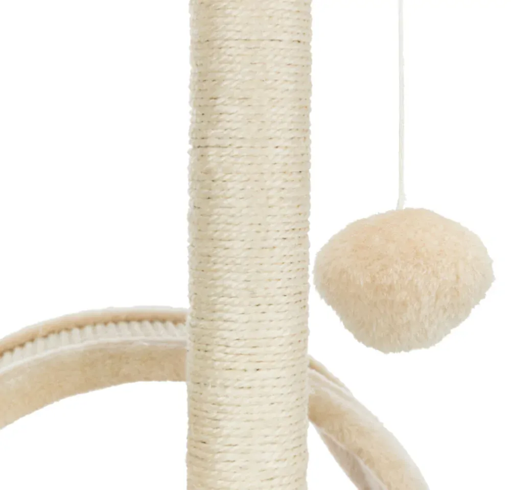 TRIXIE Škrábadlo VITORIA 43cm prolézací kruh + válec s odpočívadlem,  - béžové