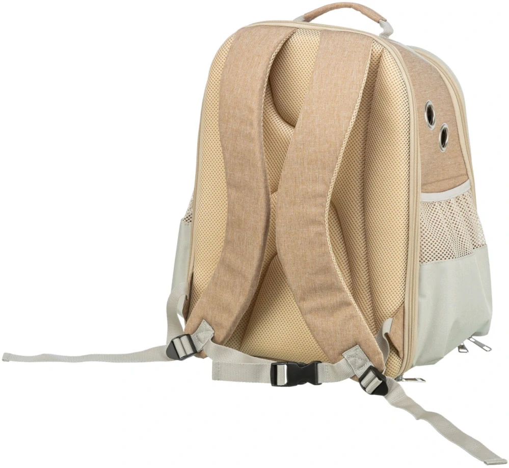 TRIXIE Batoh WILLOW, 38 × 25 × 45 cm, do 7 kg, nylon, béžová/hnědá