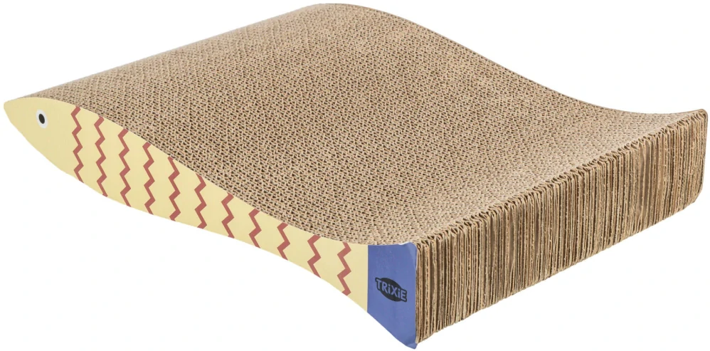 TRIXIE Škrabací karton "ryba", catnip, 2 ks, 40 x 30 x 11 cm, mátová/krémová