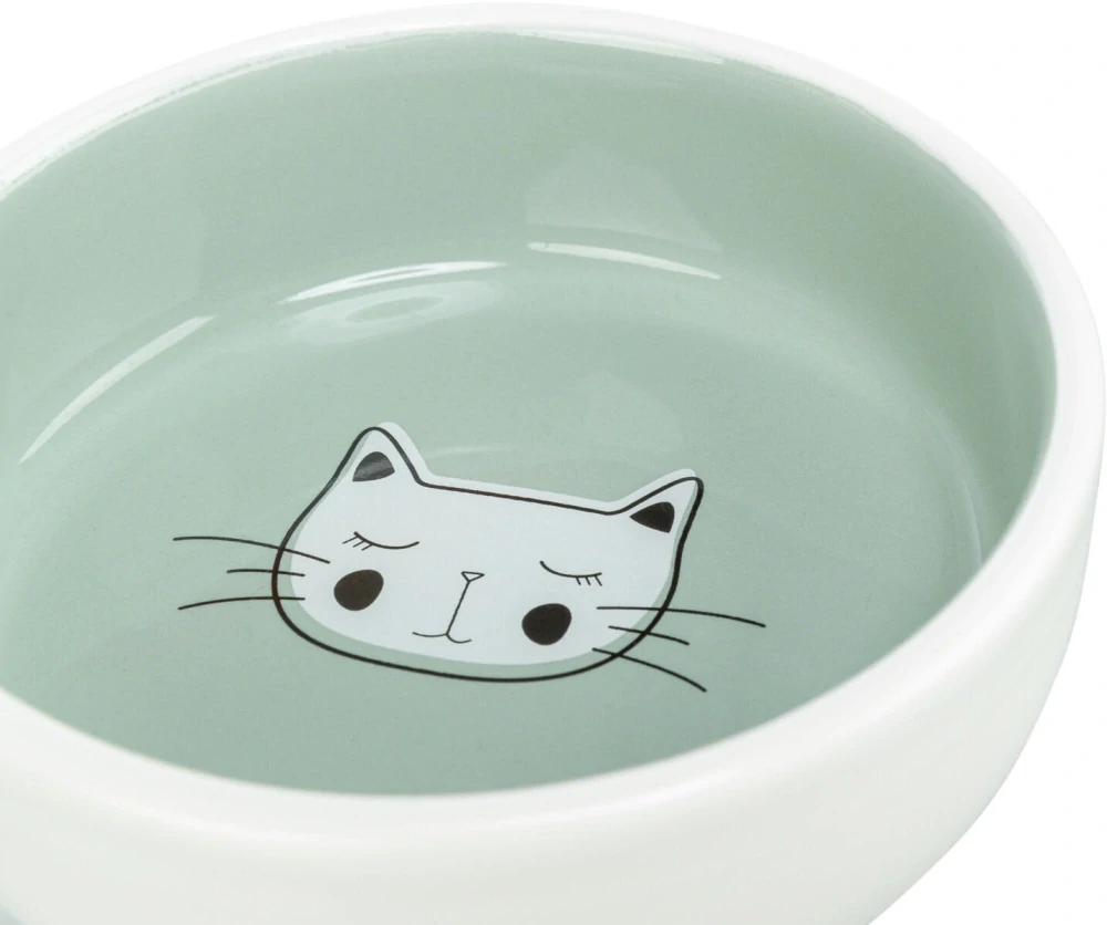 TRIXIE Keramická miska pro kočky, s glazurou 0,3 l/13 cm, různé motivy a barvy