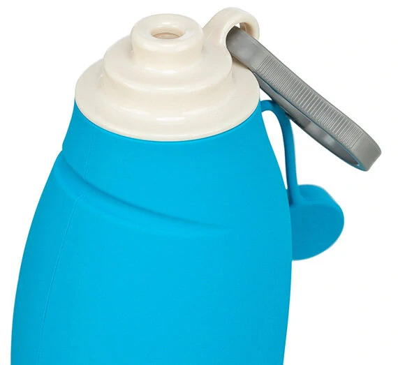 TRIXIE Lahev na vodu se sklopnou silikonovou miskou, 0.55 l, plast/silikon