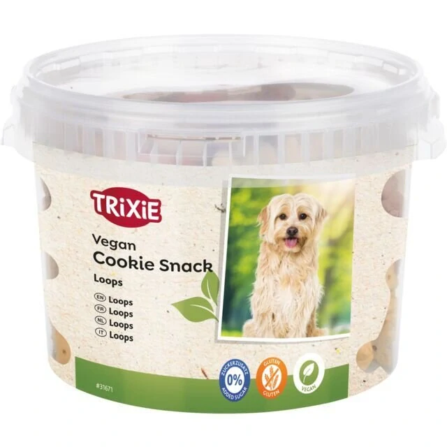 TRIXIE Vegan Cookie Loops, sušenkové kroužky, 1.3 kg