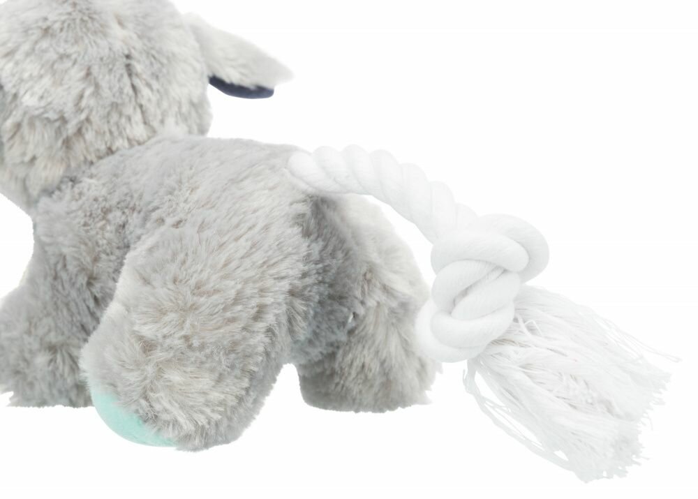 TRIXIE JUNIOR Dog, plyšový pes pro štěně, se zvukem a lanem, 24cm