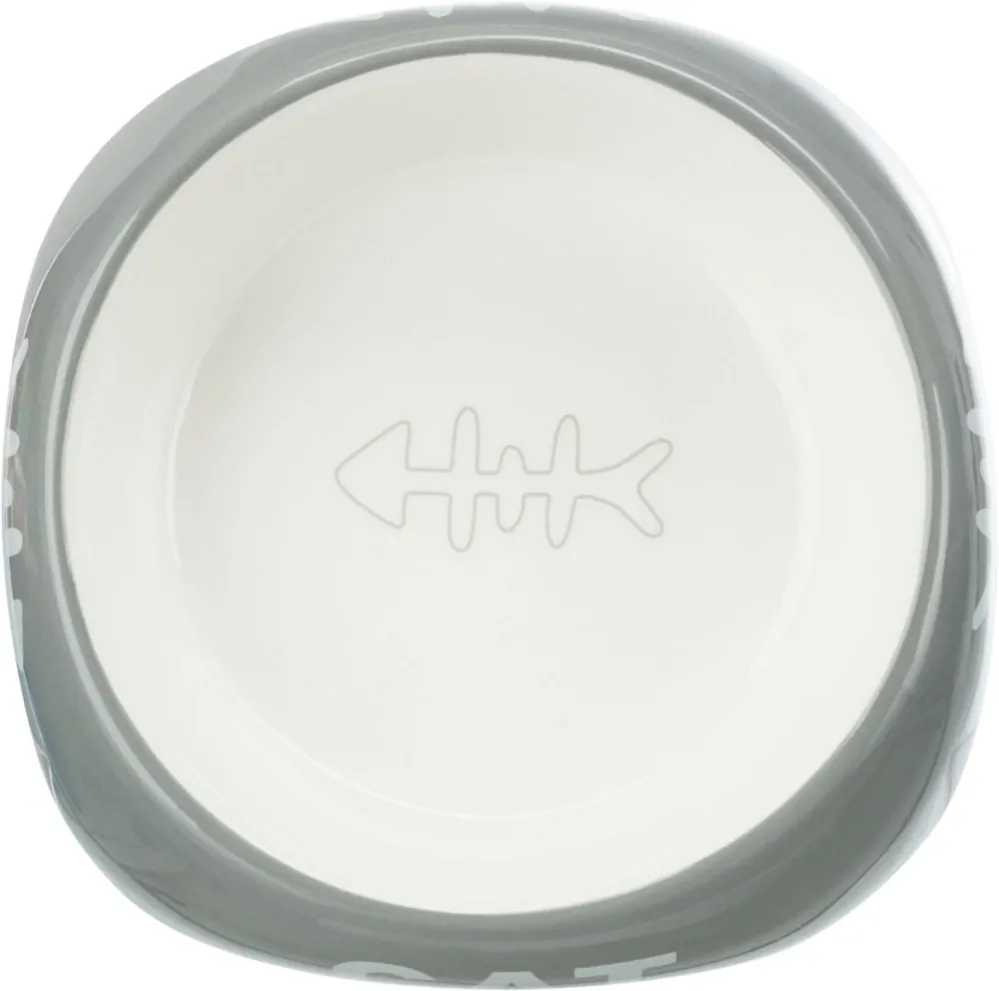 TRIXIE Keramická miska 200ml/13cm - CAT + rybí kostra