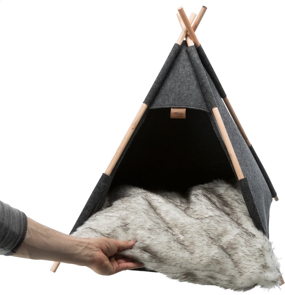 TRIXIE Jeskyňka TIPI, 55 x 65 x 55 cm, plsť, antracit