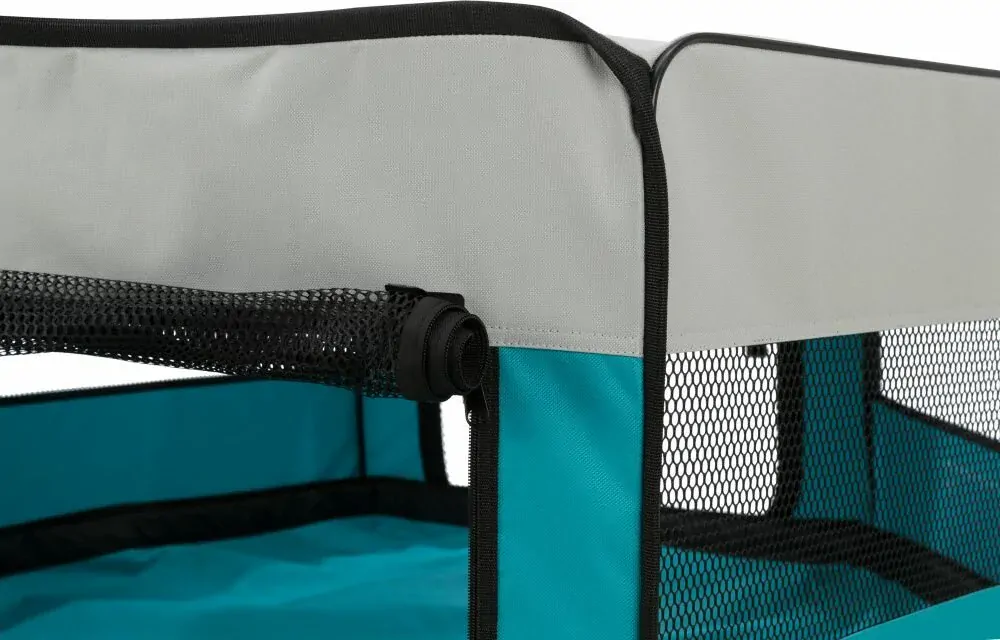 TRIXIE Výběh pro zakrslé králíky, ø 150 × 65 cm, polyester, tyrkysová/světlešedá