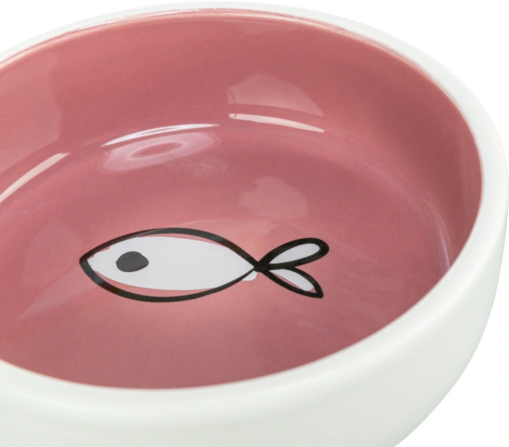 TRIXIE Keramická miska pro kočky, s glazurou 0,3 l/13 cm, různé motivy a barvy