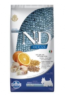 N&D OCEAN DOG LG Adult Mini Codfish & Orange 7kg