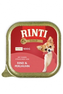 Rinti Dog Gold Mini vanička hovězí+perlička 100g