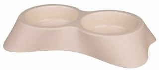 TRIXIE Plastová dvojmiska pro kočku 2 x 0,2 l/9 cm /vhodná k víčku 24433/ - DOPRODEJ