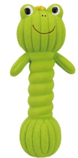 TRIXIE Dumpbell Frog, žába/činka, latex se zvukem, 18cm