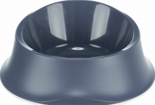 TRIXIE Plastová miska proti vyhazování potravy, gumový kroužek,  0.35 l/ø 18 cm, modrá - DOPRODEJ