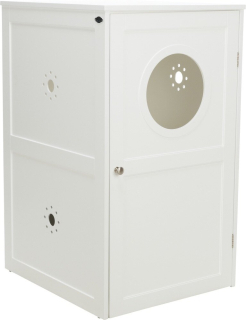 TRIXIE XL domek na kočičí toaletu, 2 poličky, MDF, 53 x 90 x 58 cm, bílá