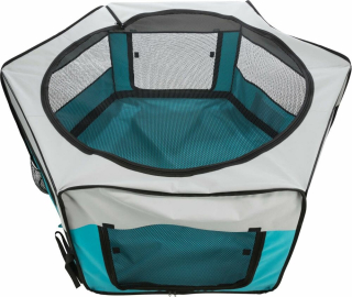 TRIXIE Výběh pro zakrslé králíky, ø 150 × 65 cm, polyester, tyrkysová/světlešedá